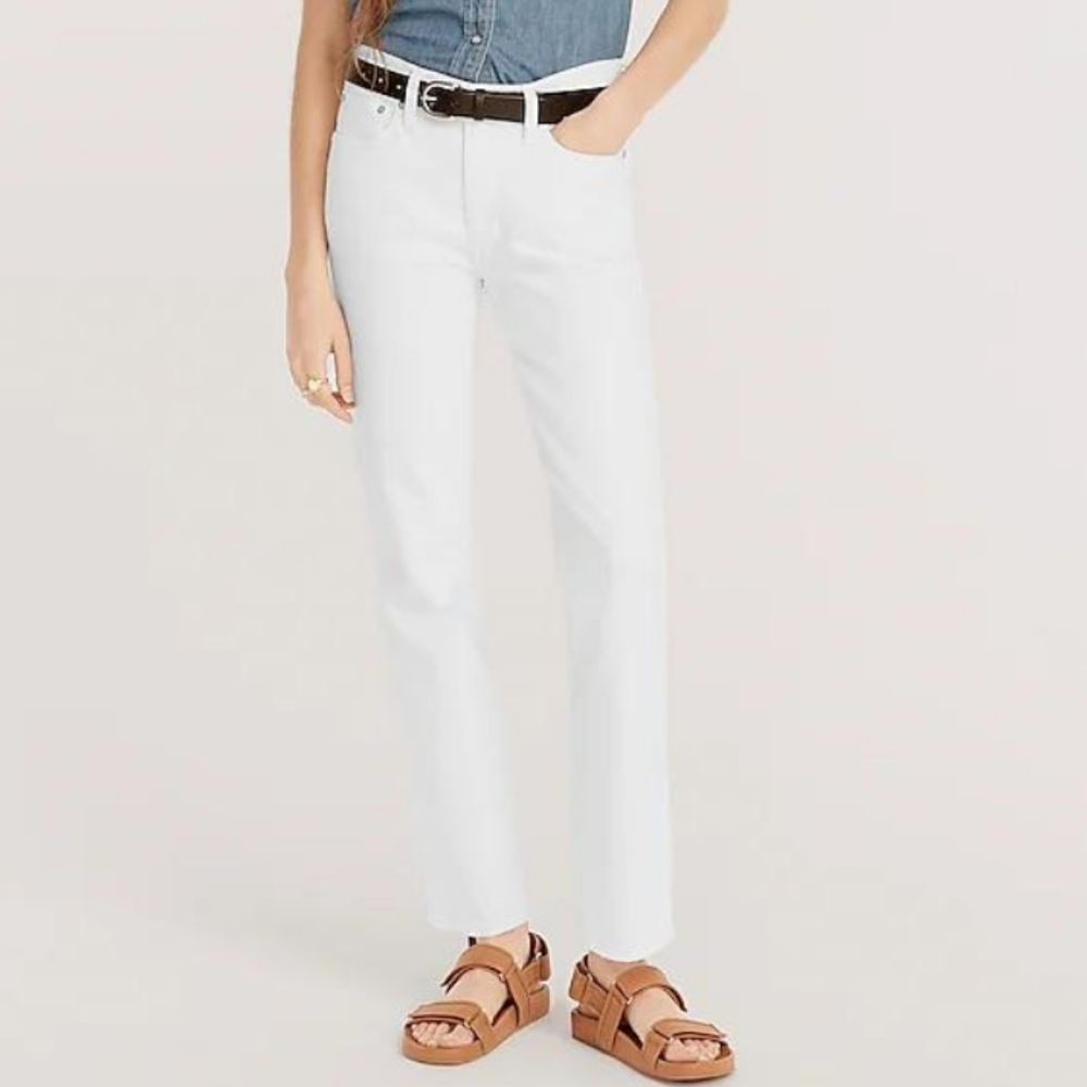 J Crew Vintage Slim Straight jeans in White plus Size 34 or 18 Nwt New